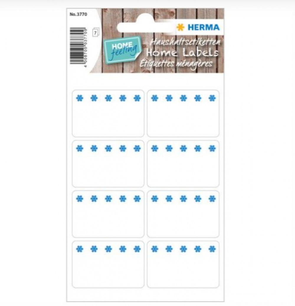 Deep-freeze labels, 56 st, ICE CRYSTALS, 4 x H 2,6 cm , White / Blue in the group Storage / Magnets and adhesives / Signs and labels at SmartaSaker.se (40633)