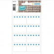 Deep-freeze labels, 56 st, ICE CRYSTALS, 4 x H 2,6 cm , White / Blue Deep-freeze labels, 56 st, ICE CRYSTALS, 4 x H 2,6 cm , White / Blue