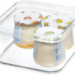 Transparent container, Stackable,ID CRISP, 15,2 x 15,2 x H 9,5 cm, Transparent Transparent container, Stackable,ID CRISP, 15,2 x 15,2 x H 9,5 cm, Transparent