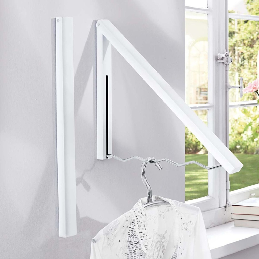 Folding hanger in metal, ALBERT KLAPPGARDEROBE, Silver in the group Storage / Wardrobe storage / Hangers and hooks at SmartaSaker.se (40635)