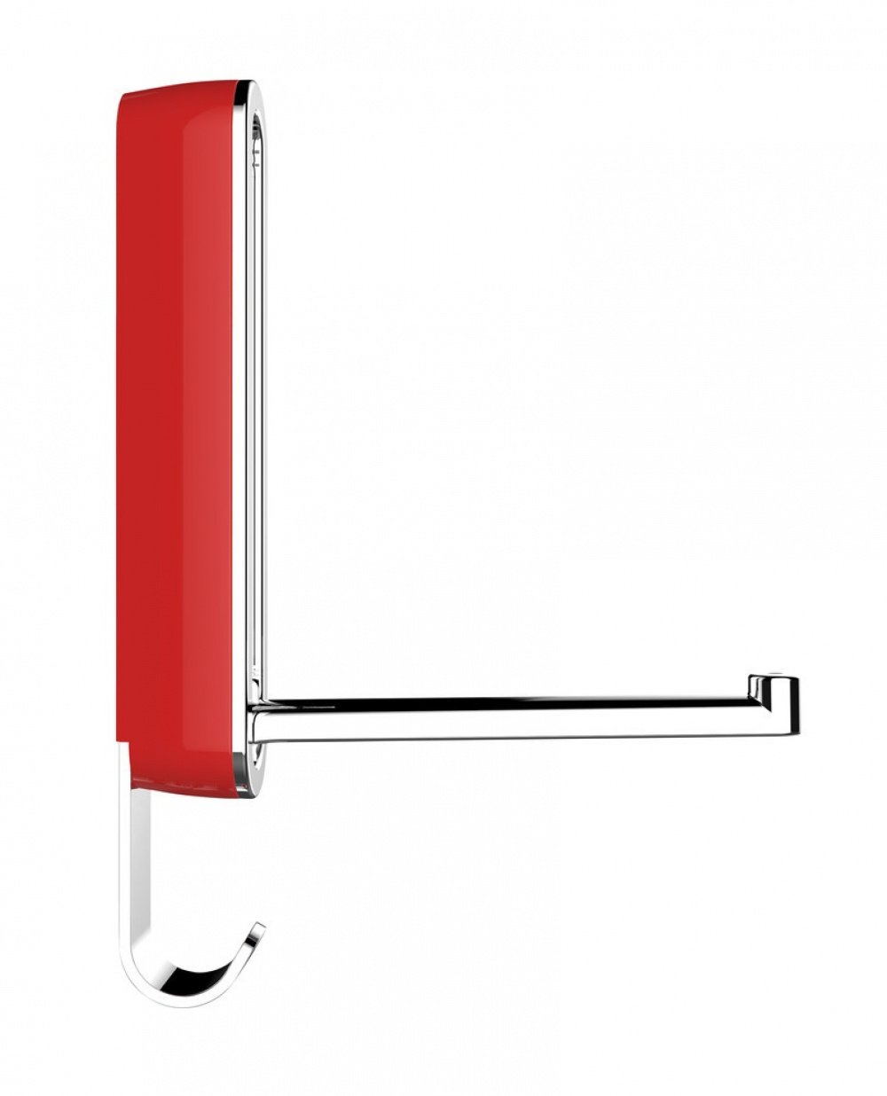 Folding hanger with hook, SIGMA FLIP HOOK, Silver / Red in the group Storage / Wardrobe storage / Hangers and hooks at SmartaSaker.se (40636)