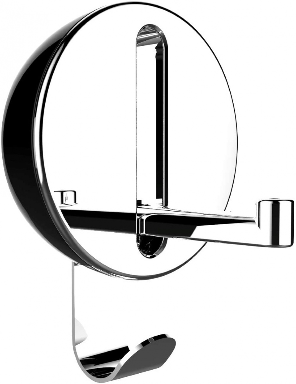 Folding hanger with hook, DELTA FLIP HOOK, Silver / Black in the group Storage / Wardrobe storage / Hangers and hooks at SmartaSaker.se (40637)