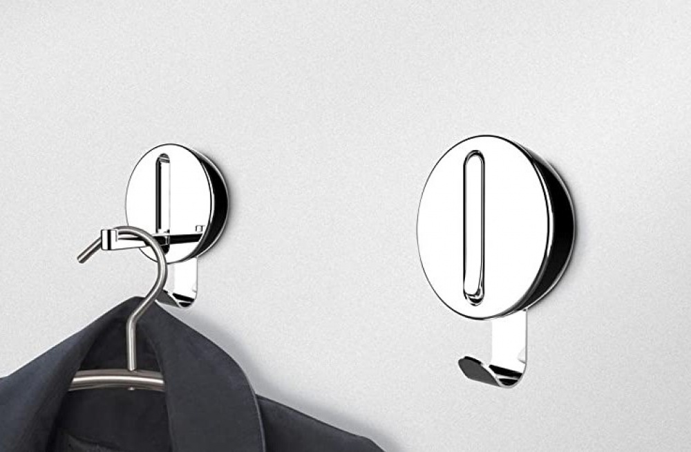 Folding hanger with hook, DELTA FLIP HOOK, Silver / Black in the group Storage / Wardrobe storage / Hangers and hooks at SmartaSaker.se (40637)