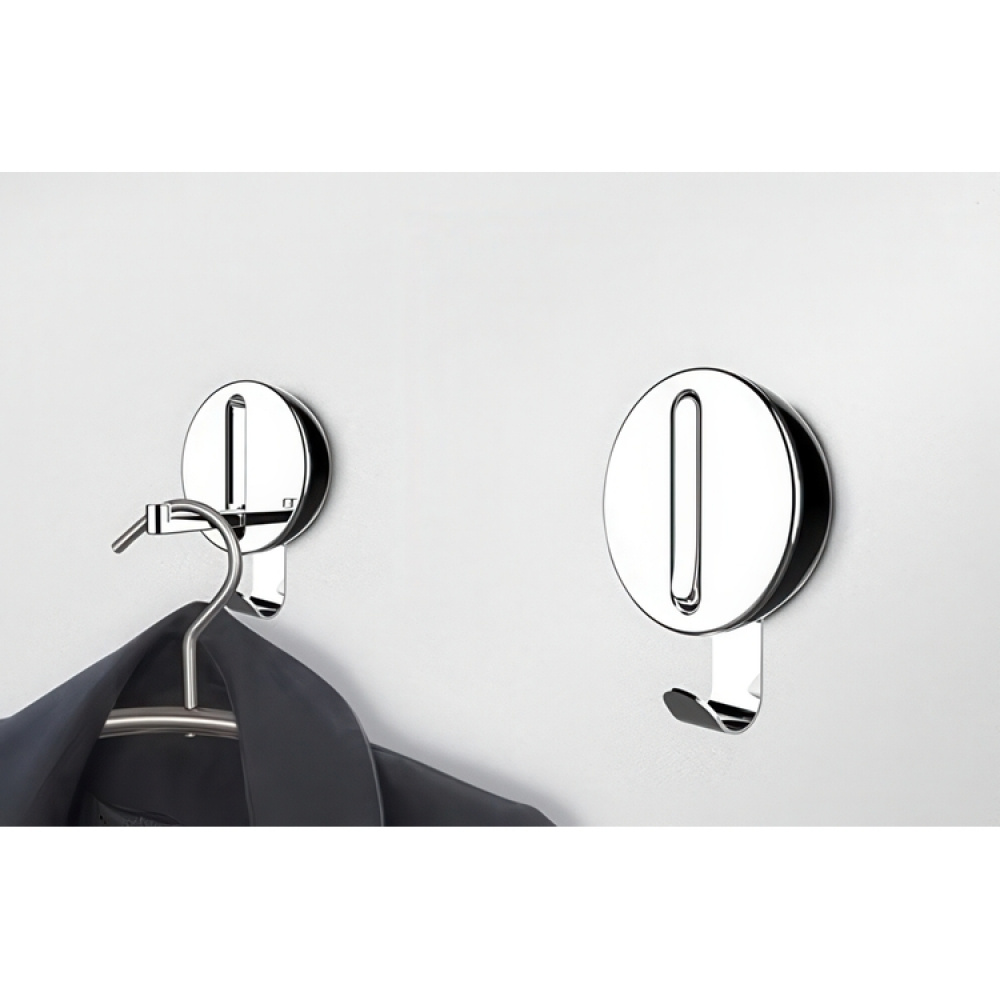 Folding hanger with hook, DELTA FLIP HOOK, Silver / Black in the group Storage / Wardrobe storage / Hangers and hooks at SmartaSaker.se (40637)