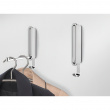 Folding hanger with hook, SIGMA FLIP HOOK, Silver / White Folding hanger with hook, SIGMA FLIP HOOK, Silver / White