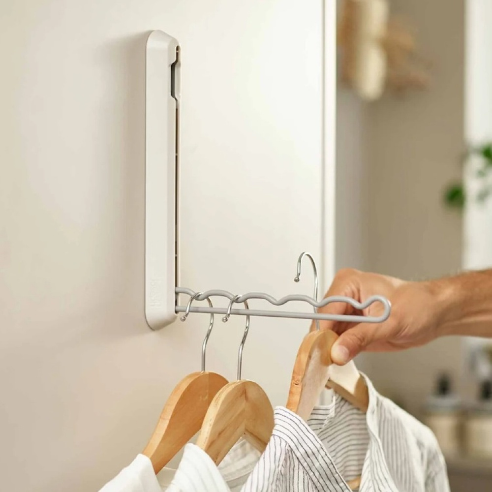 Retractable Hanging Rail, ORDERLY, Joseph Joseph, Ecru in the group Storage / Wardrobe storage / Hangers and hooks at SmartaSaker.se (40639)