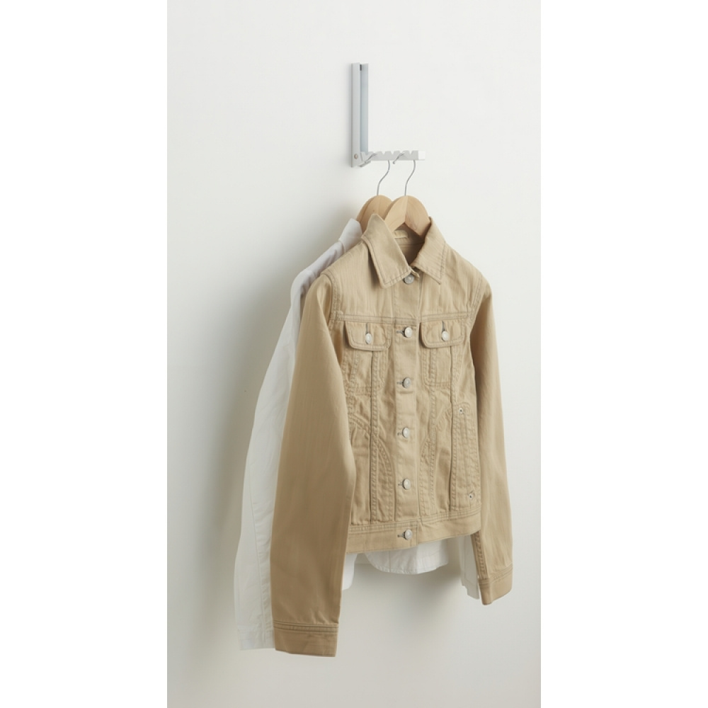 Folding clothes hanger, SMART FOLDING DOOR HANGER, Yamazaki, White in the group Storage / Wardrobe storage / Hangers and hooks at SmartaSaker.se (40641)
