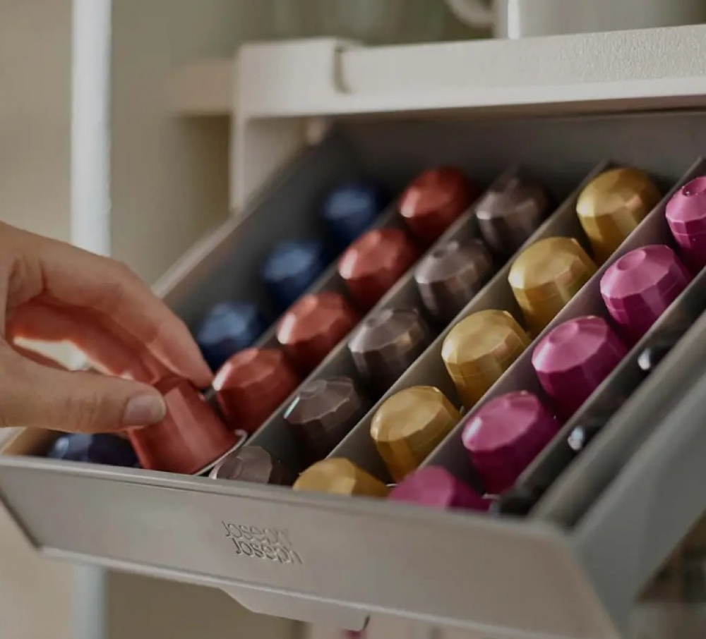Coffee Pod Drawer, Under Shelf, CUPBOARD STORE, Joseph Joseph, Grey in the group Storage / Kitchen storage / Kitchen cabinet organizers / Under shelf storage at SmartaSaker.se (40650)
