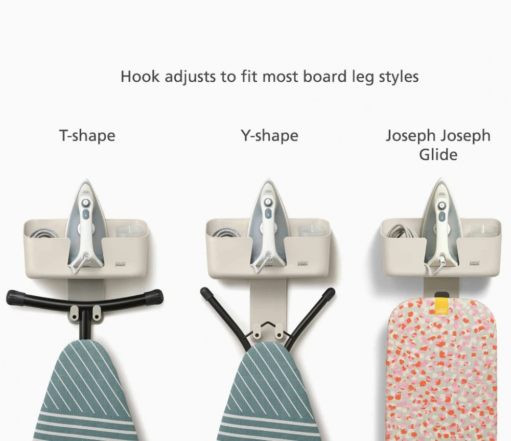 Storage for Ironing board and Iron, JOSEPH JOSEPH IRON HUB, Ecru in the group Storage / Laundry and care / Ironing accessories at SmartaSaker.se (40652)