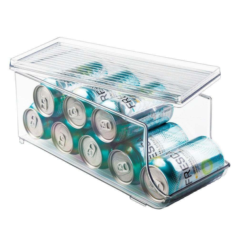 Storage with lid for cans, FRIDGE BINZ, 14,5 x 35 x 15 cm, Klar in the group Storage / Kitchen storage / Fridge storage at SmartaSaker.se (40653)