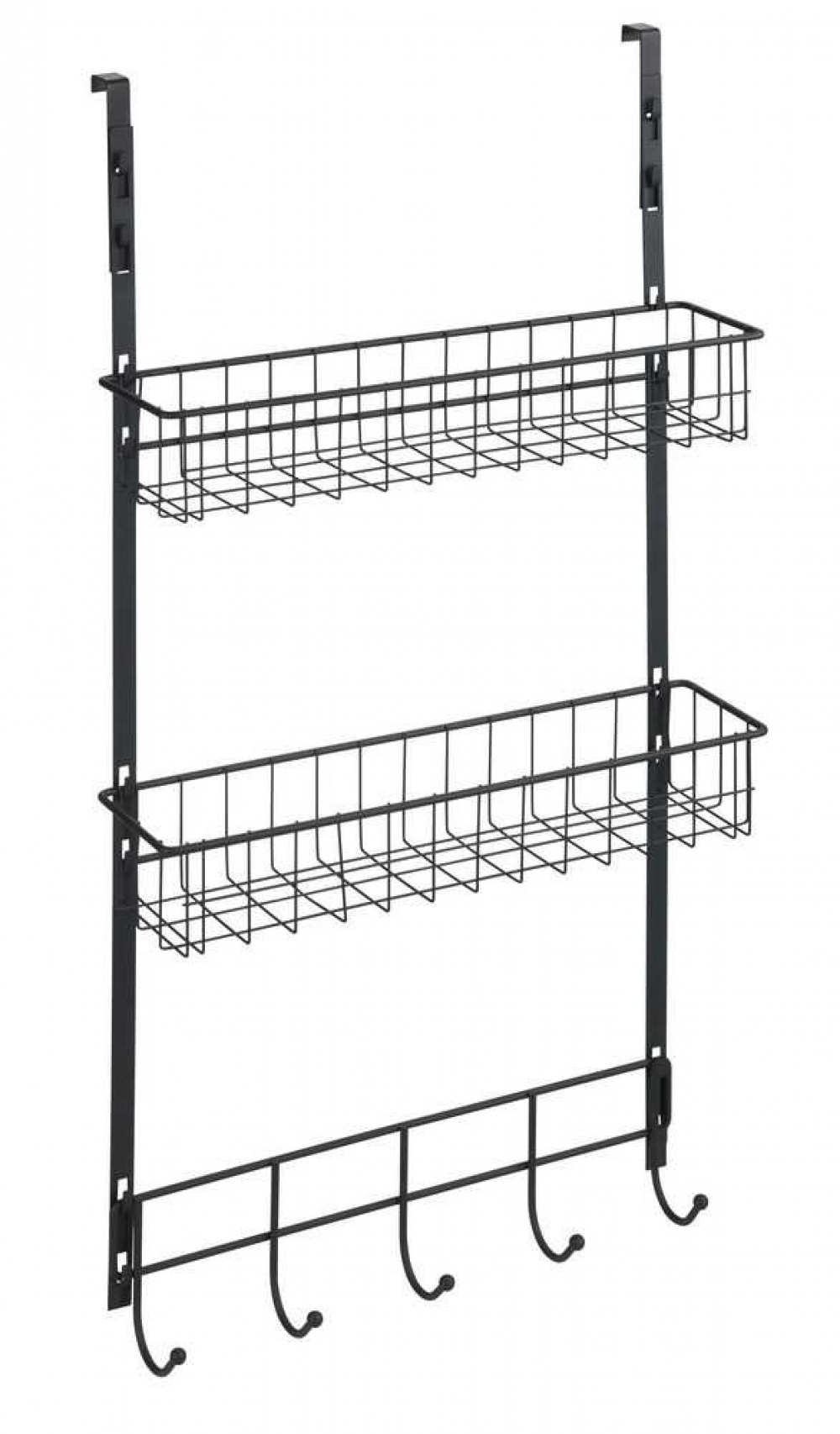 Over-Door Organizer, TÜRREGAL, 39 x 10 x H 75 cm, Black in the group Storage / Bedroom storage / Over door hooks at SmartaSaker.se (40656)