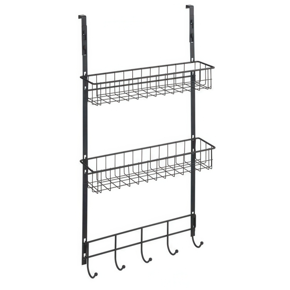 Over-Door Organizer, TÜRREGAL, 39 x 10 x H 75 cm, Black in the group Storage / Bedroom storage / Over door hooks at SmartaSaker.se (40656)