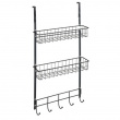 Over-Door Organizer, TÜRREGAL, 39 x 10 x H 75 cm, Black Over-Door Organizer, TÜRREGAL, 39 x 10 x H 75 cm, Black