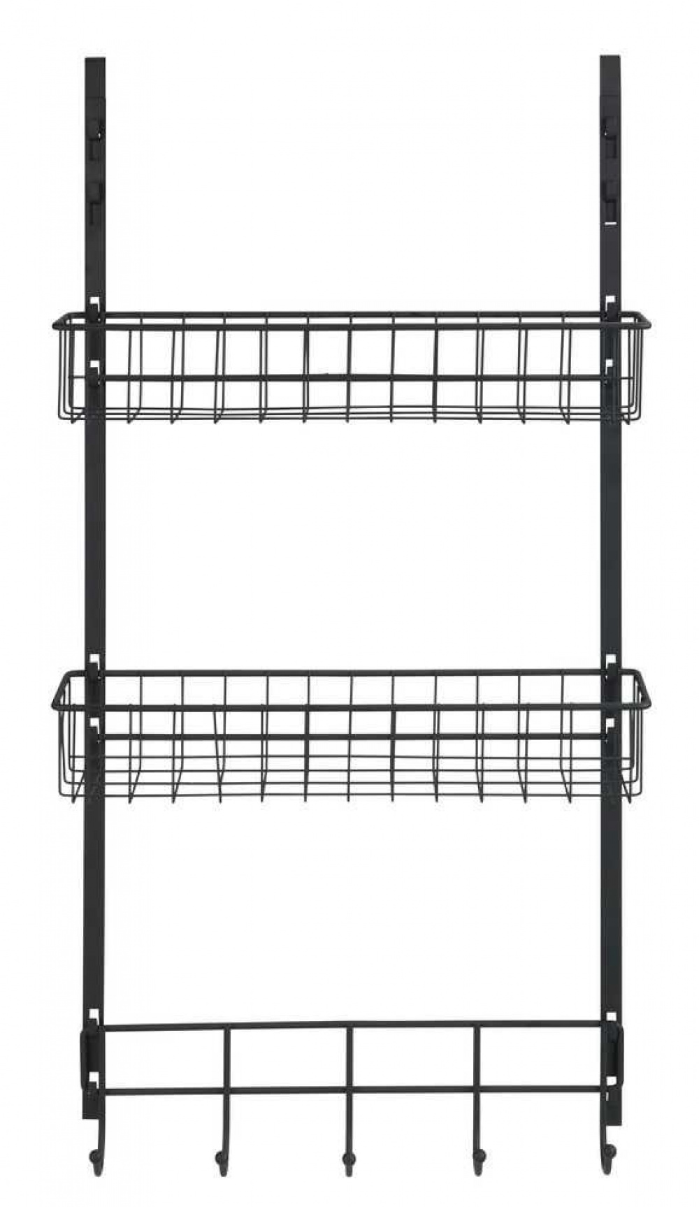 Over-Door Organizer, TÜRREGAL, 39 x 10 x H 75 cm, Black in the group Storage / Bedroom storage / Over door hooks at SmartaSaker.se (40656)
