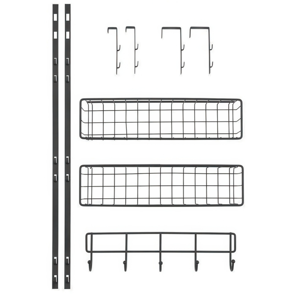 Over-Door Organizer, TÜRREGAL, 39 x 10 x H 75 cm, Black in the group Storage / Bedroom storage / Over door hooks at SmartaSaker.se (40656)