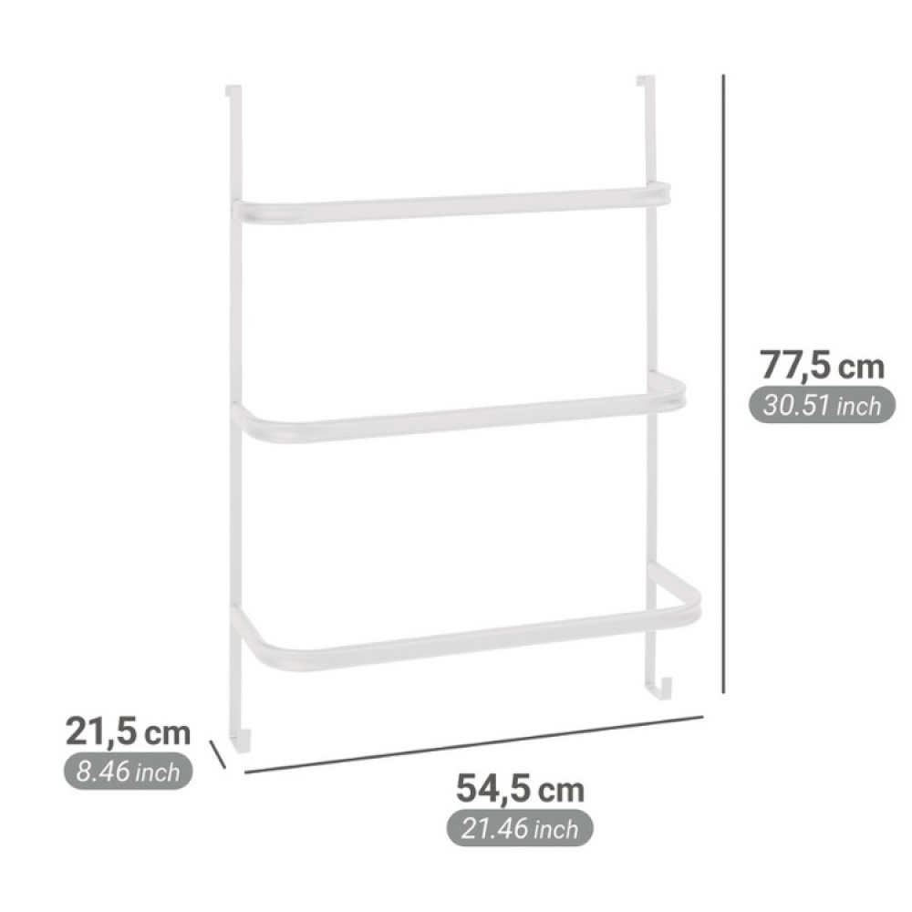Over-Door Organizer, TOWEL RAIL, 54,5 x 21,5 x H 77,5 cm, White in the group Storage / Bathroom storage at SmartaSaker.se (40657)