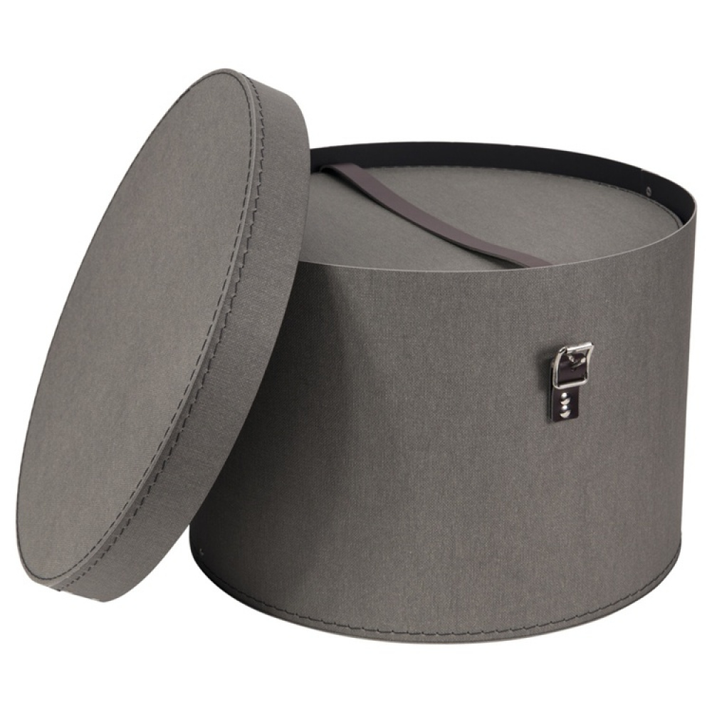 Storage boxes, Round, Set of 2, BIGSO RUT CANVAS, Ø 37,5 och Ø 35,5 in the group Storage / Storage boxes at SmartaSaker.se (40662)