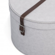 Storage boxes, Round, Set of 2, BIGSO RUT CANVAS, Ø 37,5 och Ø 35,5
