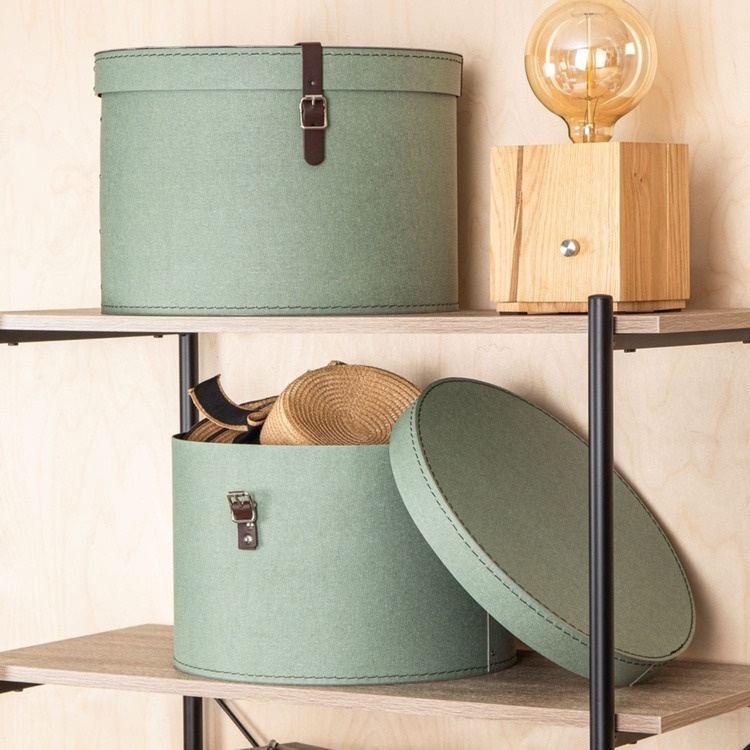 Storage boxes, Round, Set of 2, BIGSO RUT CANVAS, Ø 37,5+ Ø 35,5 in the group Storage / Storage boxes / BigSo storage boxes at SmartaSaker.se (40663)