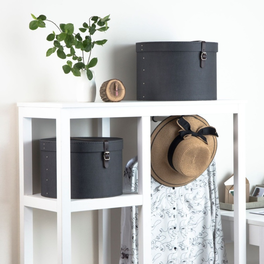 Storage boxes, Round, Set of 2, BIGSO RUT CANVAS, Ø 37,5+ Ø 35,5 in the group Storage / Storage boxes / BigSo storage boxes at SmartaSaker.se (40663)