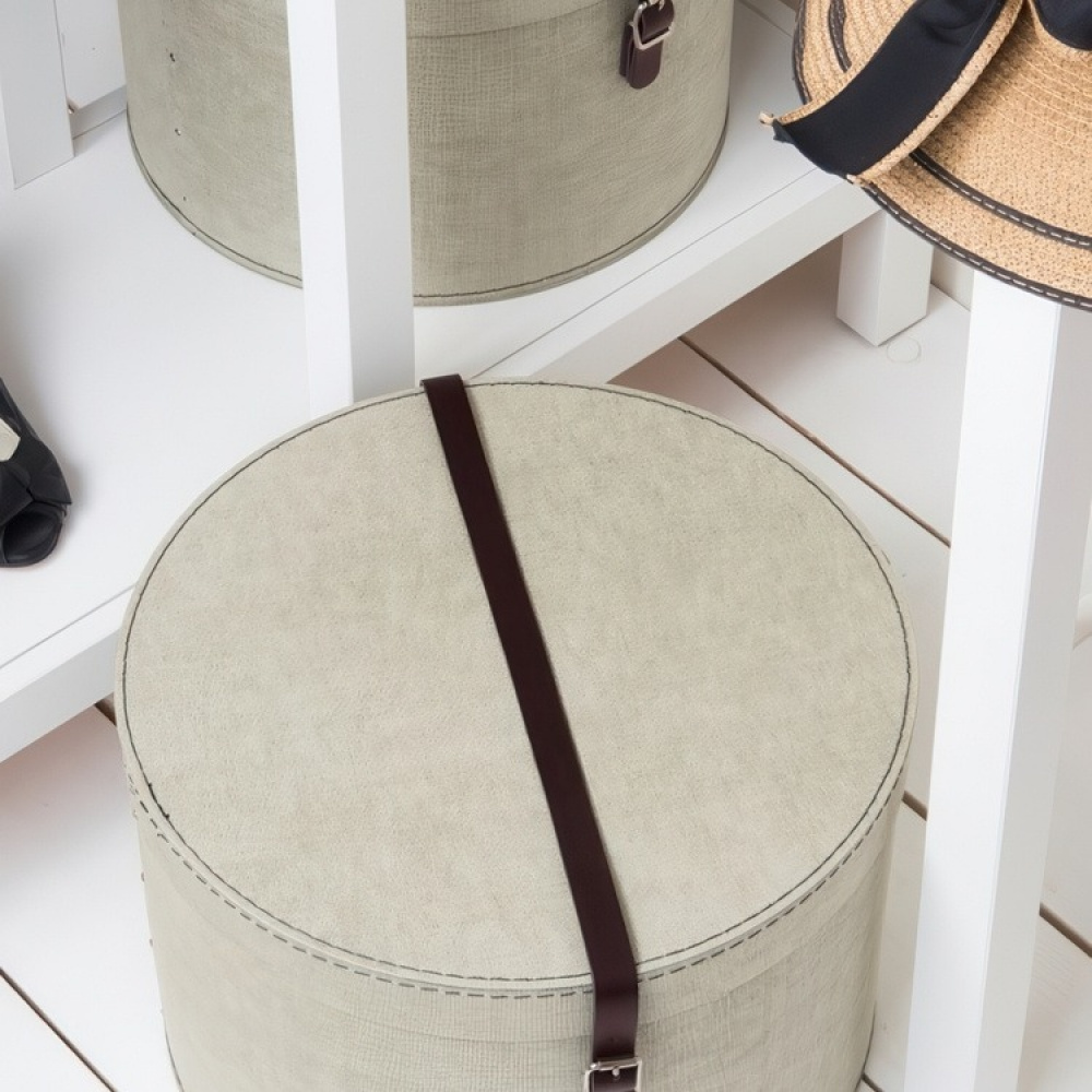 Storage boxes, Round, Set of 2, BIGSO RUT CANVAS, Ø 37,5+ Ø 35,5 in the group Storage / Storage boxes / BigSo storage boxes at SmartaSaker.se (40663)