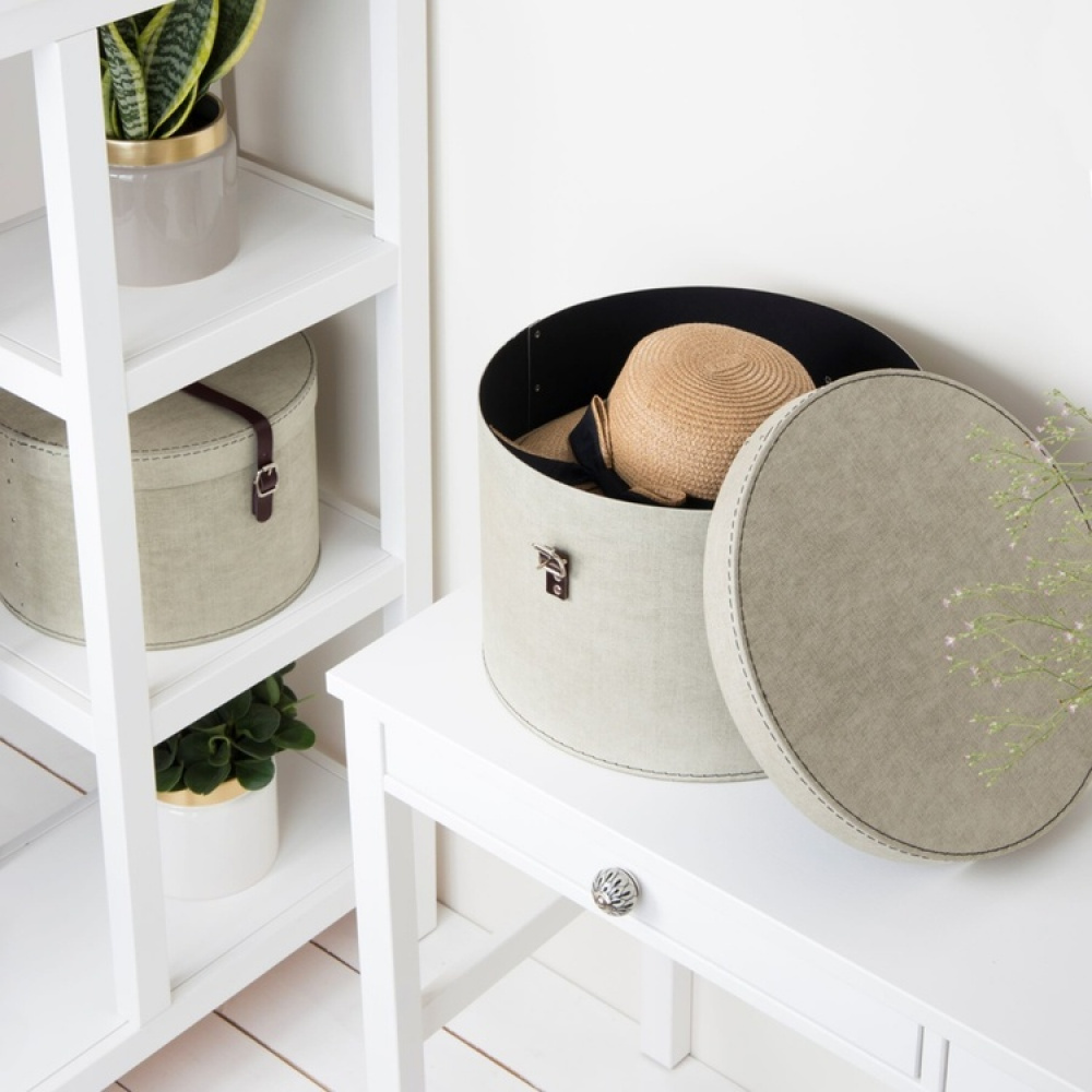 Storage boxes, Round, Set of 2, BIGSO RUT CANVAS, Ø 37,5+ Ø 35,5 in the group Storage / Storage boxes / BigSo storage boxes at SmartaSaker.se (40663)