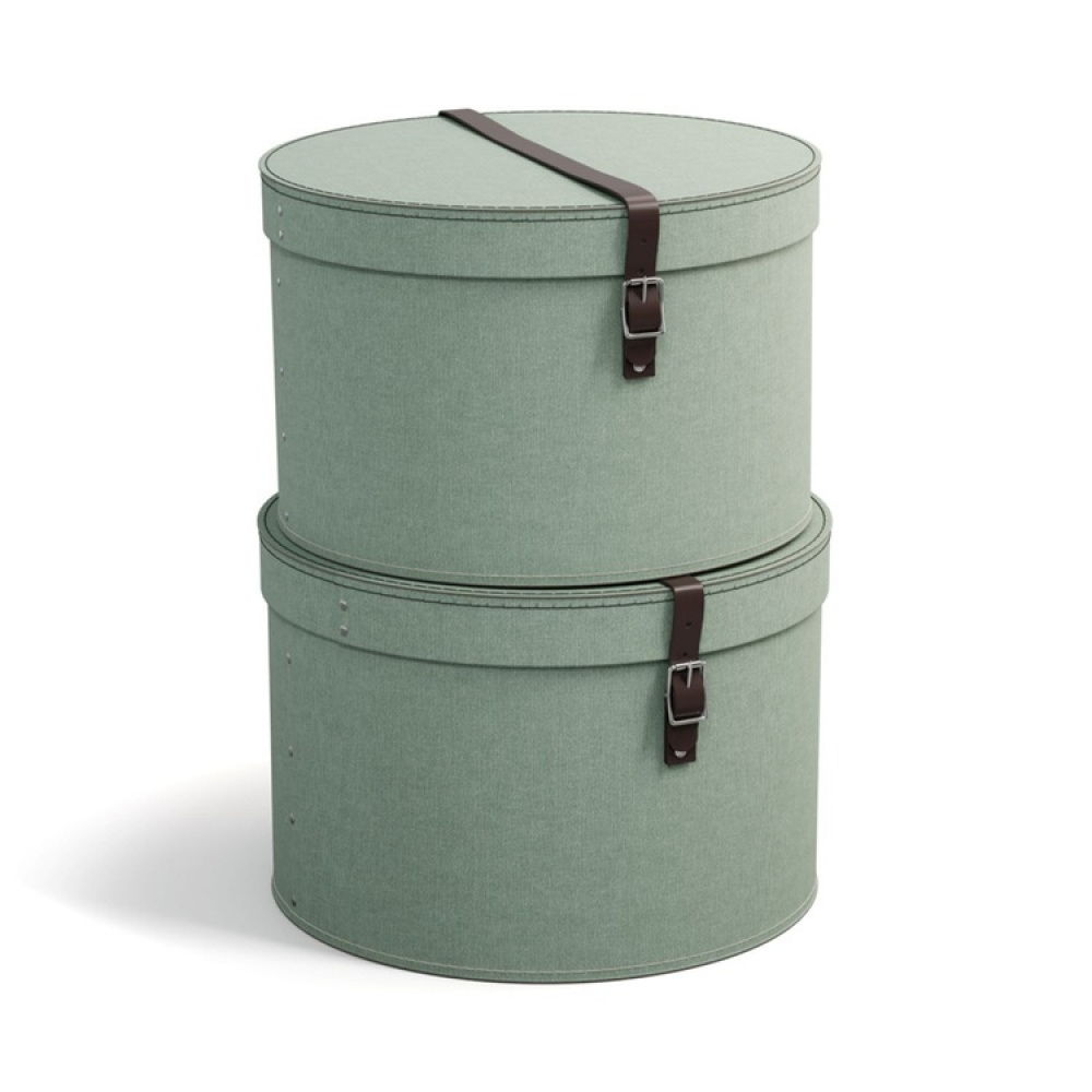 Storage boxes, Round, Set of 2, BIGSO RUT CANVAS, Ø 37,5+ Ø 35,5 in the group Storage / Storage boxes / BigSo storage boxes at SmartaSaker.se (40663)