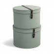 Storage boxes, Round, Set of 2, BIGSO RUT CANVAS, Ø 37,5+ Ø 35,5
