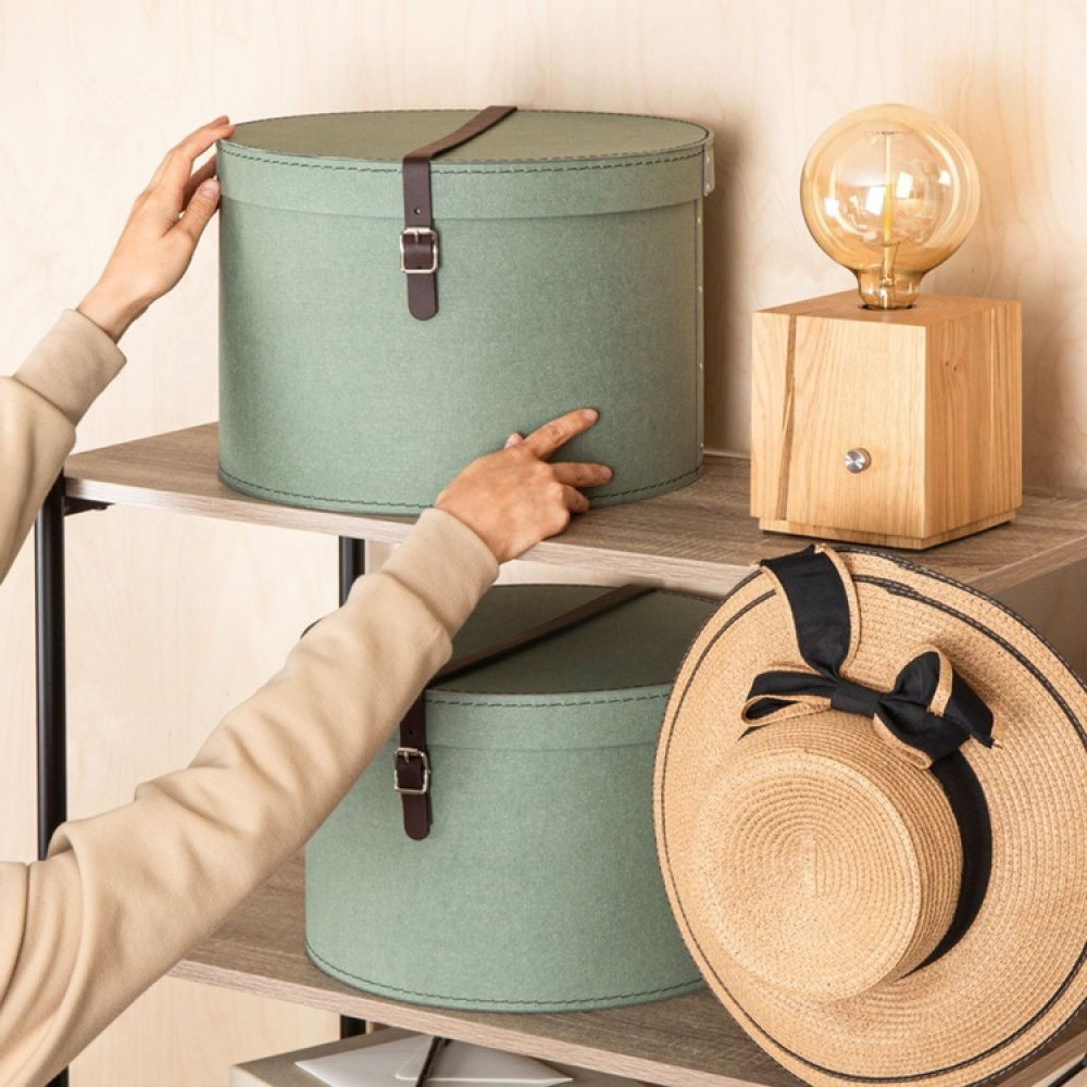 Storage boxes, Round, Set of 2, BIGSO RUT CANVAS, Ø 37,5+ Ø 35,5 in the group Storage / Storage boxes / BigSo storage boxes at SmartaSaker.se (40663)