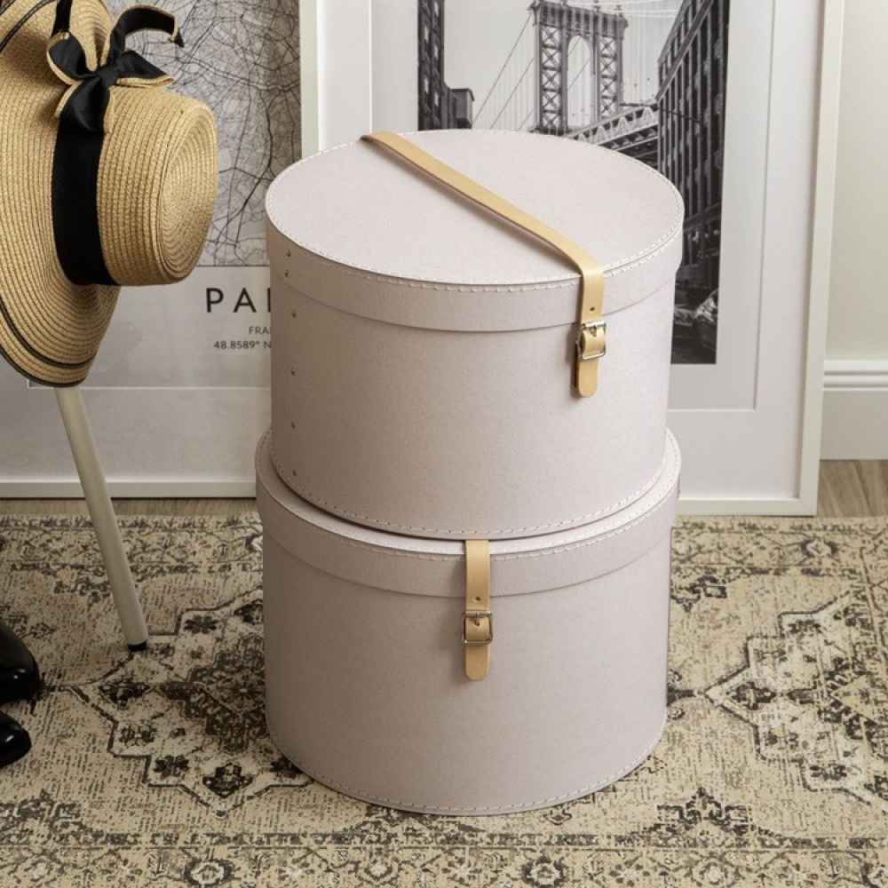 Storage boxes, Round, Set of 2, BIGSO RUT RESTORE, Ø 37,5 + Ø 35,5 in the group Storage / Storage boxes / BigSo storage boxes at SmartaSaker.se (40664)