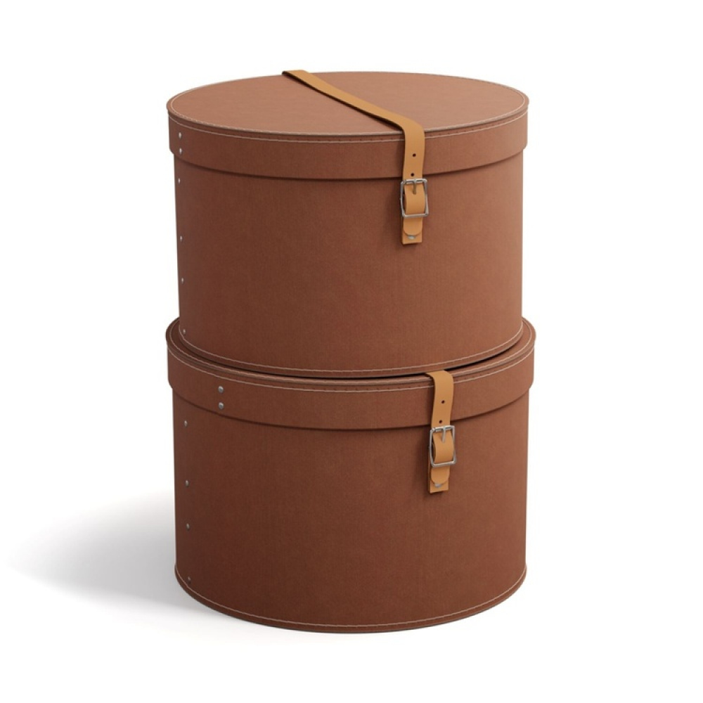 Storage boxes, Round, Set of 2, BIGSO RUT RESTORE, Ø 37,5 + Ø 35,5 in the group Storage / Storage boxes / BigSo storage boxes at SmartaSaker.se (40664)
