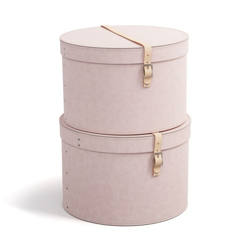 Storage boxes, Round, Set of 2, BIGSO RUT RESTORE, Ø 37,5 + Ø 35,5 in the group Storage / Storage boxes / BigSo storage boxes at SmartaSaker.se (40664)