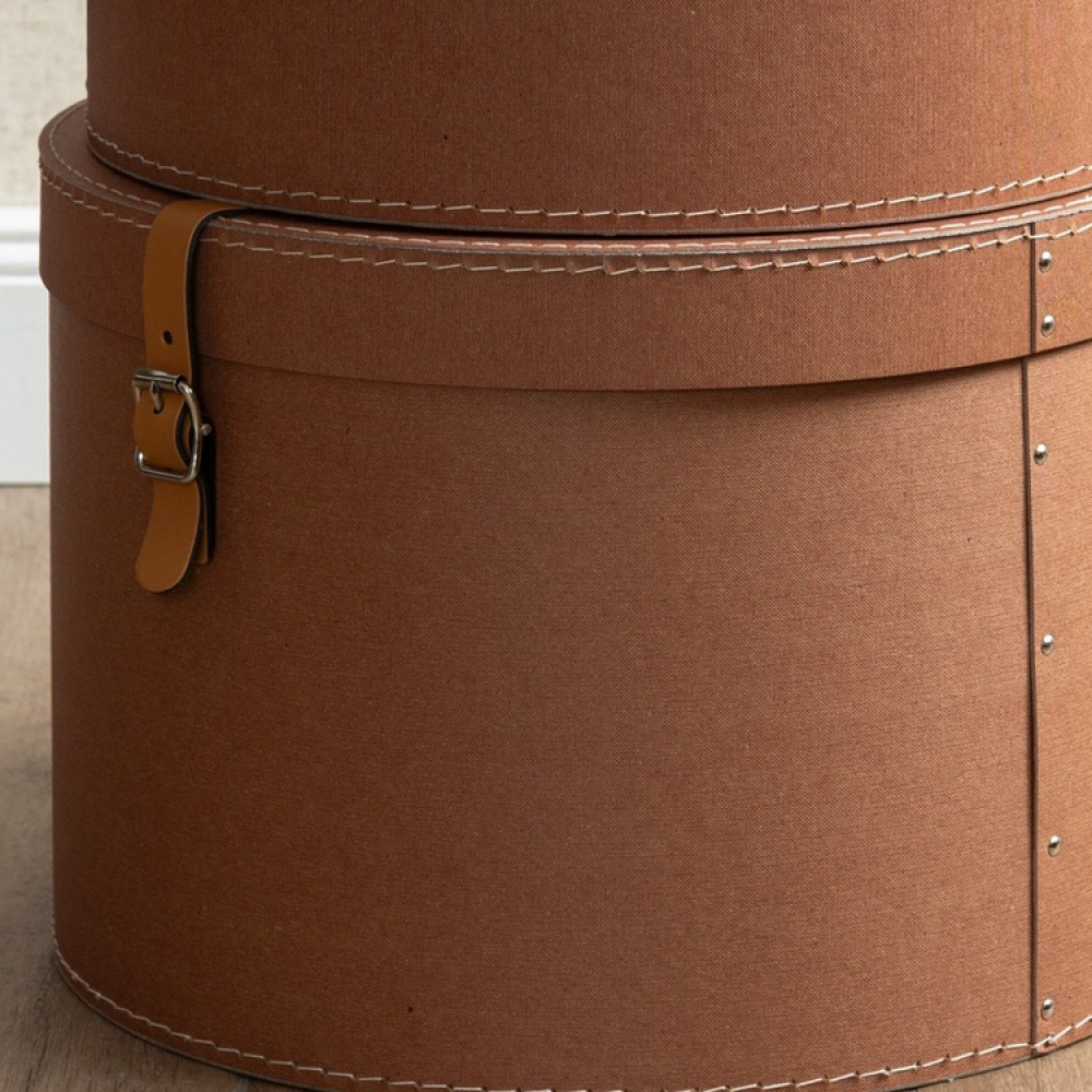 Storage boxes, Round, Set of 2, BIGSO RUT RESTORE, Ø 37,5 + Ø 35,5 in the group Storage / Storage boxes / BigSo storage boxes at SmartaSaker.se (40664)