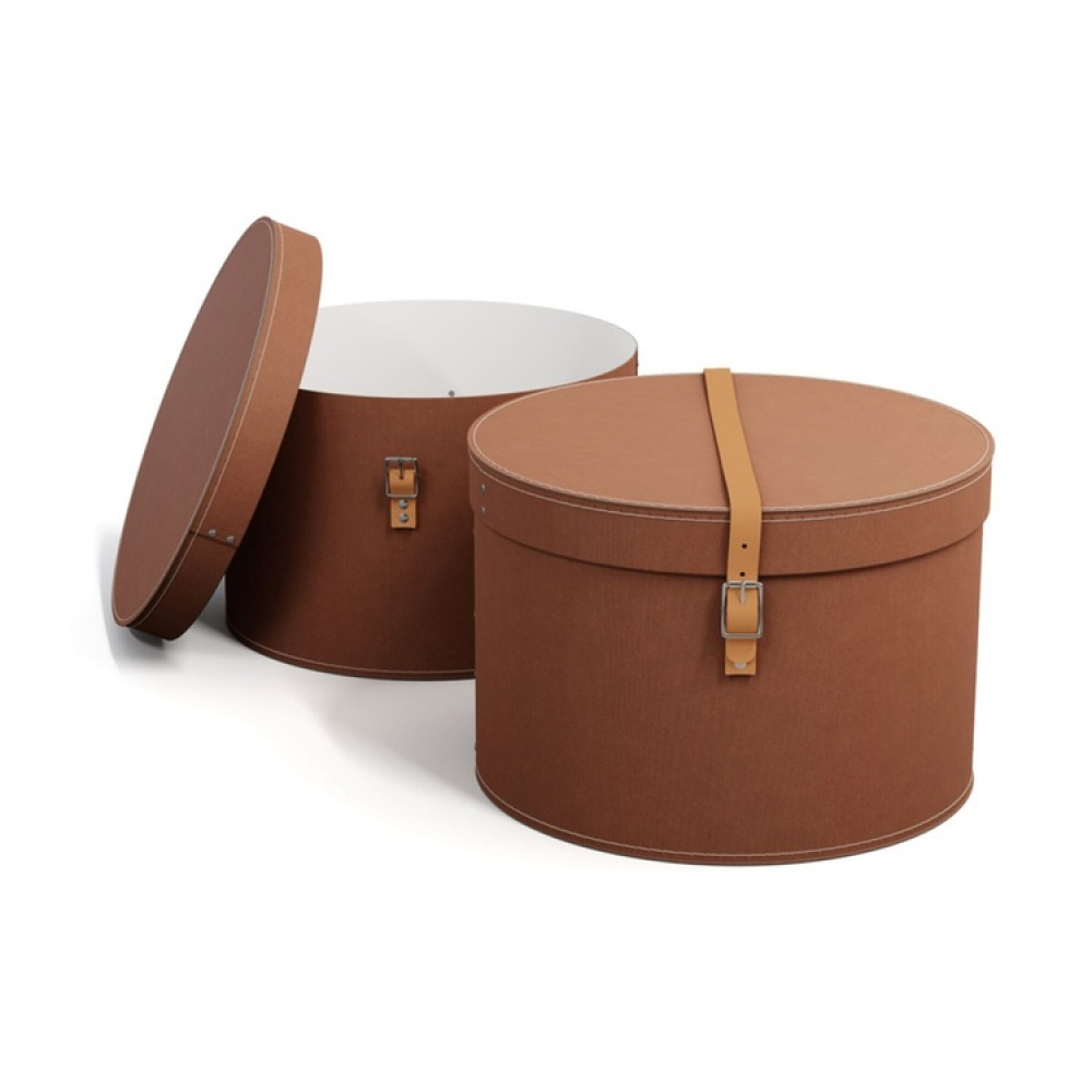 Storage boxes, Round, Set of 2, BIGSO RUT RESTORE, Ø 37,5 + Ø 35,5 in the group Storage / Storage boxes / BigSo storage boxes at SmartaSaker.se (40664)