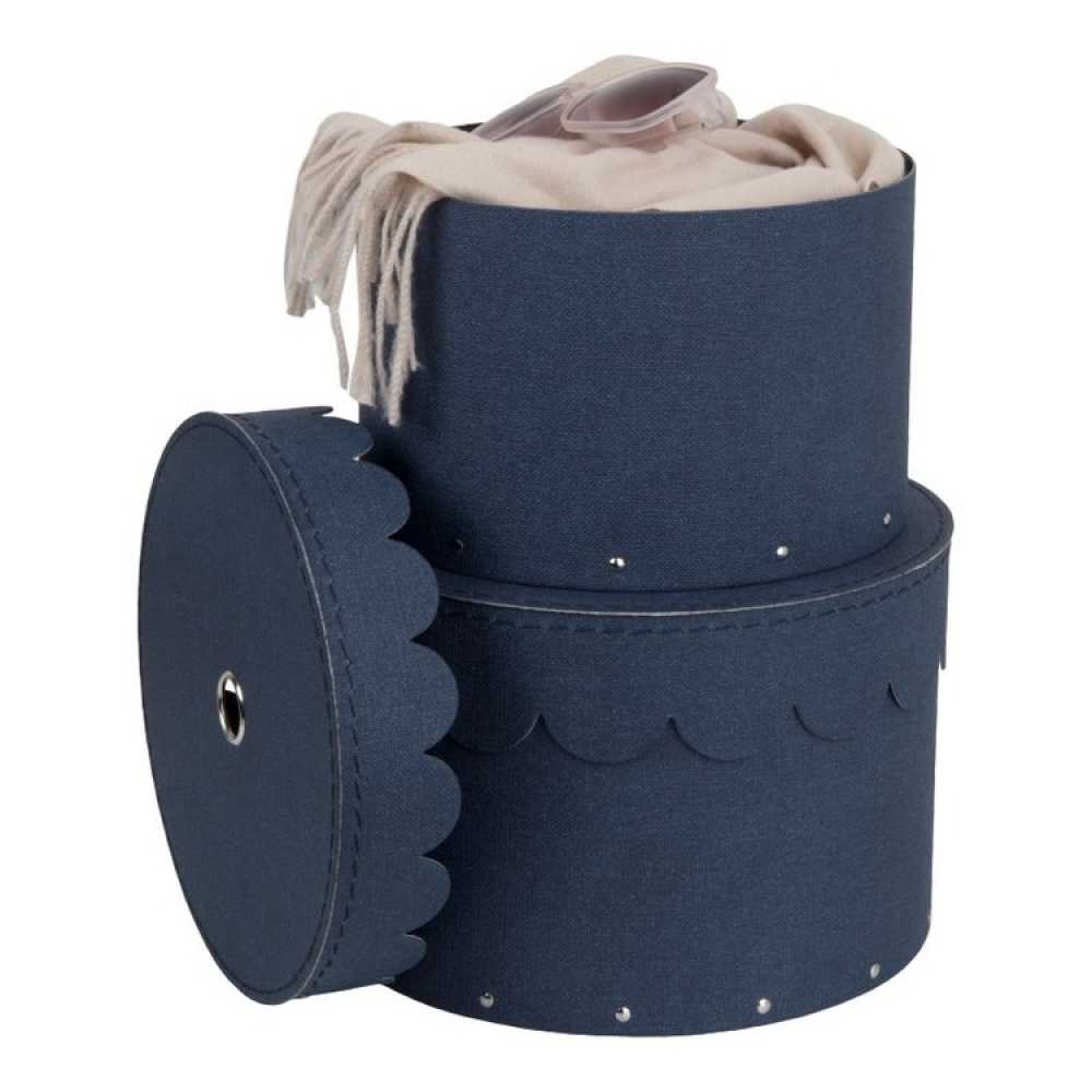 Storage boxes, Round, Set of 2, BIGSO WILMA CANVAS, Ø26 x H Ø23 cm in the group Storage / Storage boxes / BigSo storage boxes at SmartaSaker.se (40665)