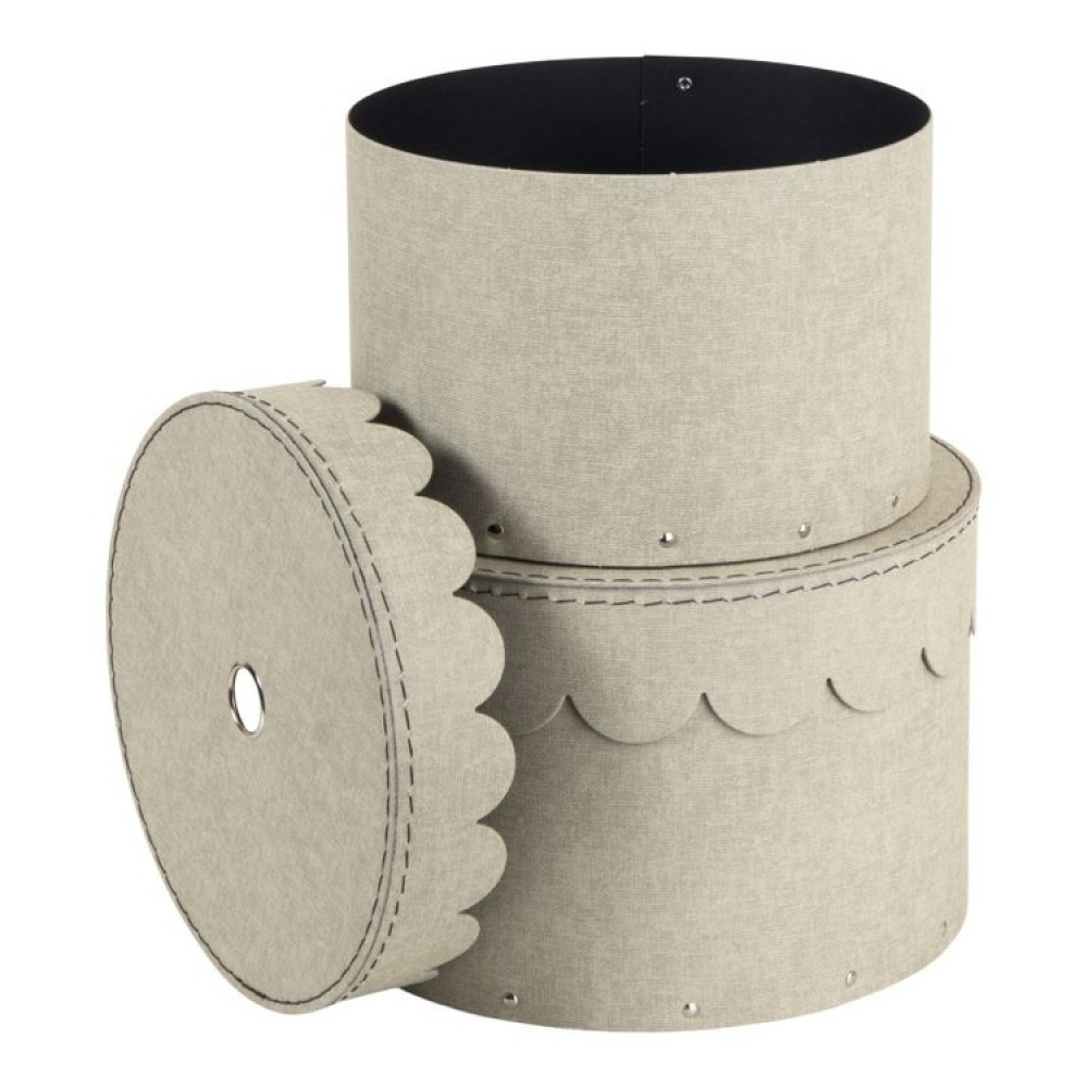 Storage boxes, Round, Set of 2, BIGSO WILMA CANVAS, Ø26 x H Ø23 cm in the group Storage / Storage boxes / BigSo storage boxes at SmartaSaker.se (40665)