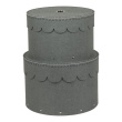 Round storage box 2 drawers, Wilma canvas, Bigso