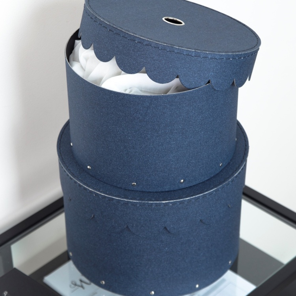 Storage boxes, Round, Set of 2, BIGSO WILMA CANVAS, Ø26 x H Ø23 cm in the group Storage / Storage boxes / BigSo storage boxes at SmartaSaker.se (40665)
