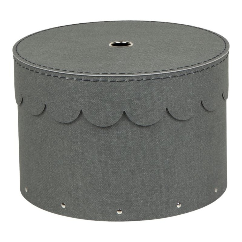 Round storage box 2 drawers, Wilma canvas, Bigso in the group Storage / Storage boxes / Bigso storage boxes at SmartaSaker.se (40665)