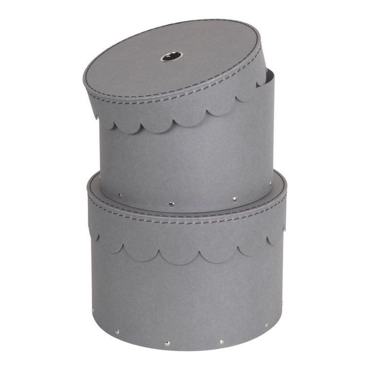 Storage boxes, Round, Set of 2, BIGSO WILMA, Ø26 x H Ø23 cm in the group Storage / Storage boxes / BigSo storage boxes at SmartaSaker.se (40666)