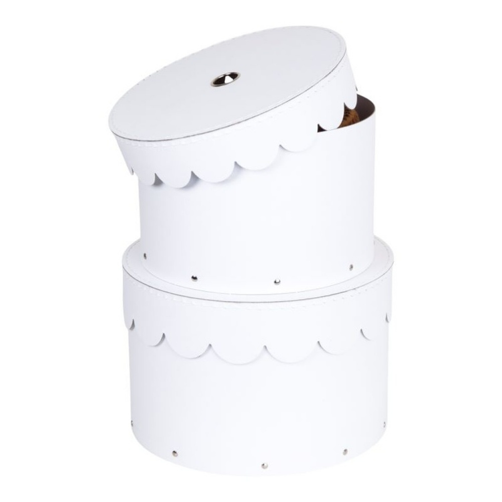 Storage boxes, Round, Set of 2, BIGSO WILMA, Ø26 x H Ø23 cm in the group Storage / Storage boxes / BigSo storage boxes at SmartaSaker.se (40666)