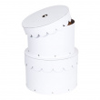 Storage boxes, Round, Set of 2, BIGSO WILMA, Ø26 x H Ø23 cm