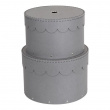 Storage boxes, Round, Set of 2, BIGSO WILMA, Ø26 x H Ø23 cm