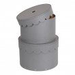 Storage boxes, Round, Set of 2, BIGSO WILMA, Ø26 x H Ø23 cm