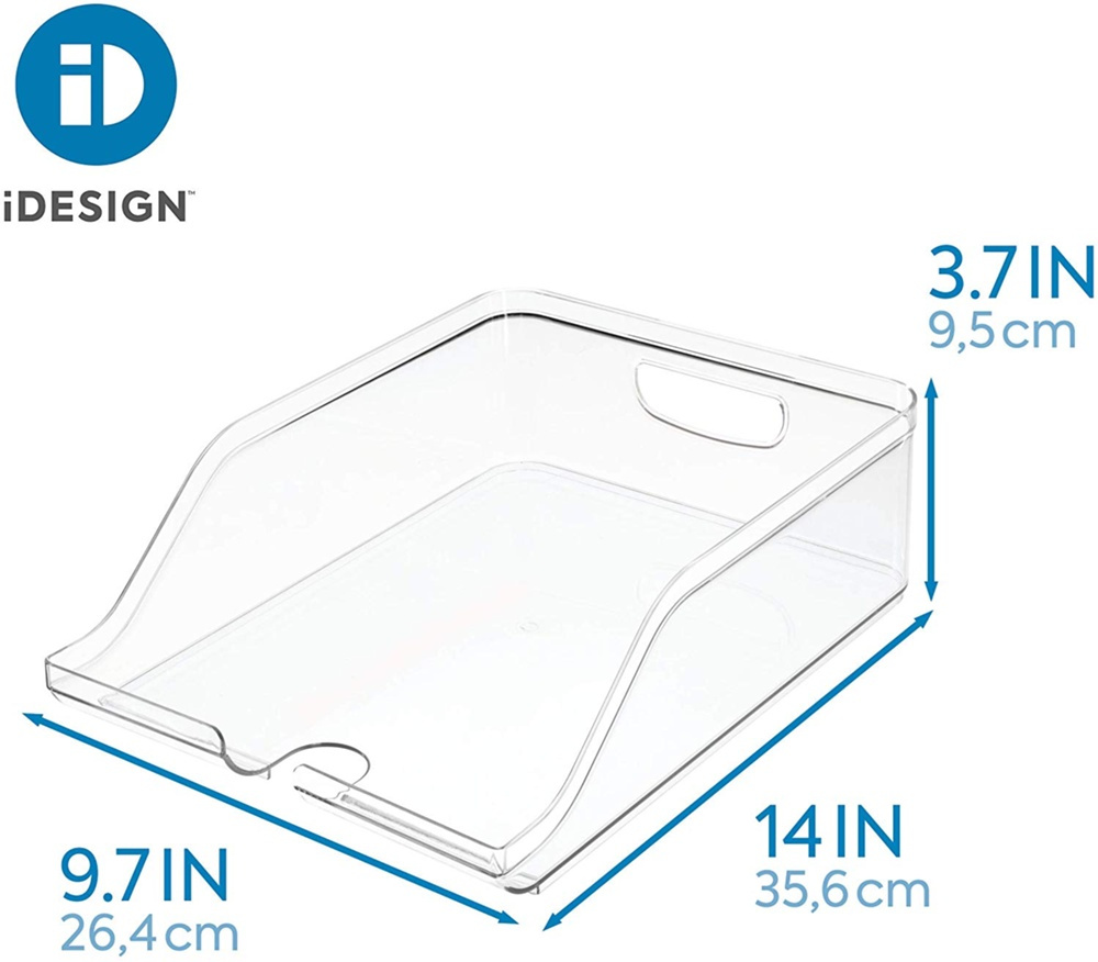 Fridge Storage, RPET CRISP BEVERAGE BIN, 35,6 x 26,4 x 9,5 cm, Transparent in the group Storage / Kitchen storage / Fridge storage at SmartaSaker.se (40667)