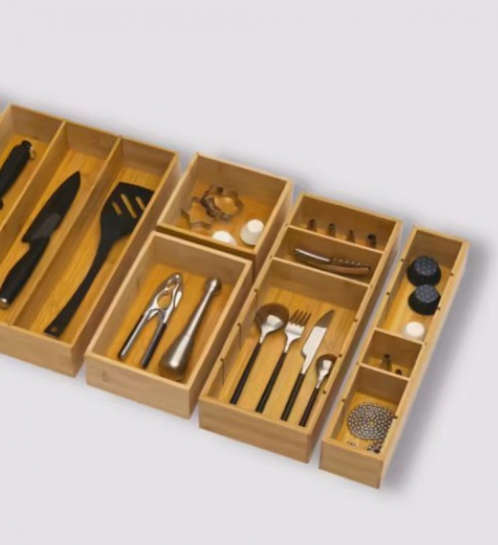 Storage Tray in Bamboo, Square, TIDY SMART, 15 x 15 x H 7 cm, Nature in the group Storage / Storage boxes / Mini organizers at SmartaSaker.se (40668)