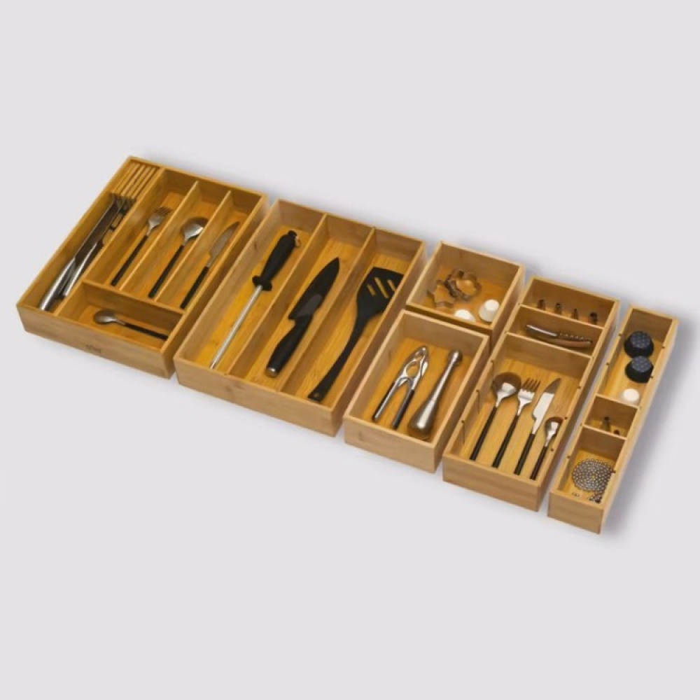 Storage Tray in Bamboo, Square, TIDY SMART, 15 x 15 x H 7 cm, Nature in the group Storage / Storage boxes / Mini organizers at SmartaSaker.se (40668)