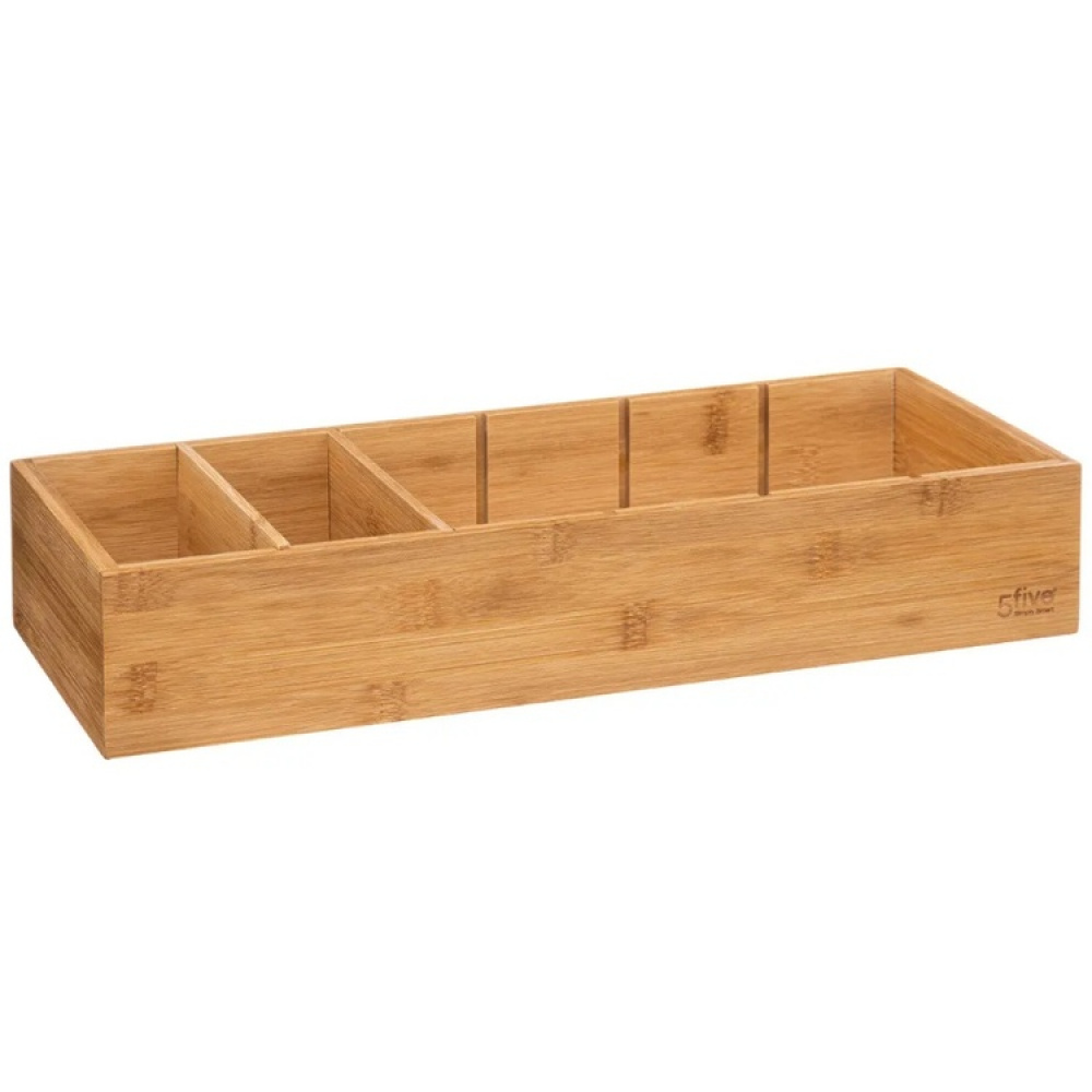 Storage Tray in Bamboo, With dividers, TIDY SMART, 15 x 38 x H 7 cm, Nature in the group Storage / Storage boxes / Mini organizers at SmartaSaker.se (40672)