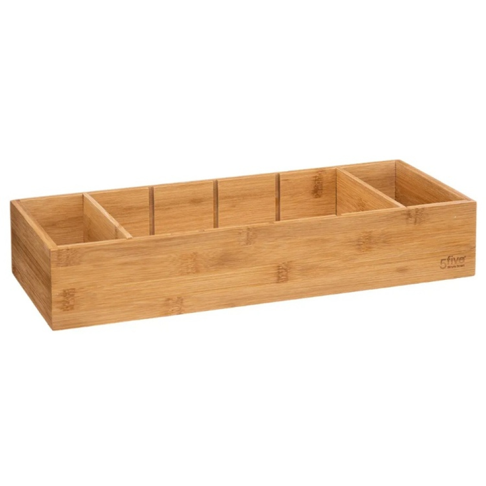 Storage Tray in Bamboo, With dividers, TIDY SMART, 15 x 38 x H 7 cm, Nature in the group Storage / Storage boxes / Mini organizers at SmartaSaker.se (40672)