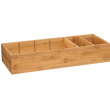Storage Tray in Bamboo, With dividers, TIDY SMART, 15 x 38 x H 7 cm, Nature